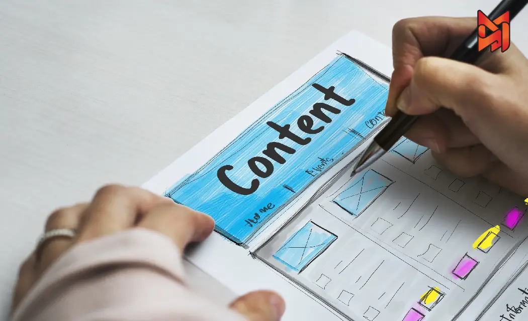 A content cluster layout designed by a SEO expert, illustrating how it structures content.