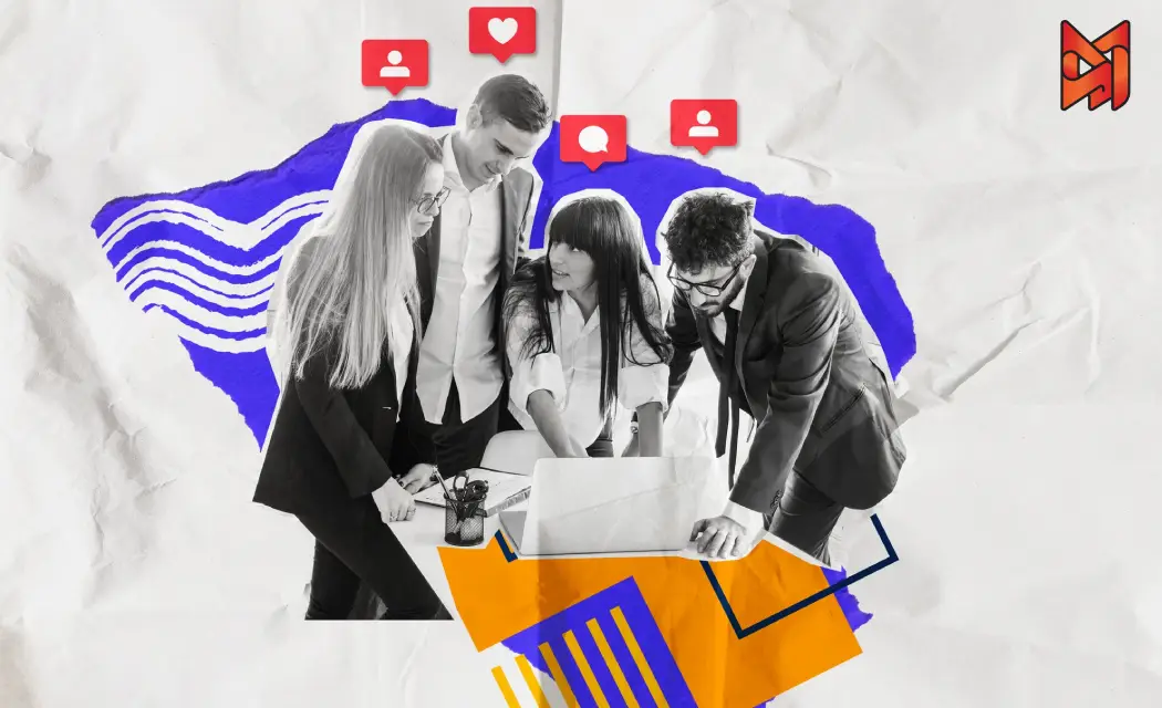 Marketing team collaborating about outbound marketing strategies for 2025.
